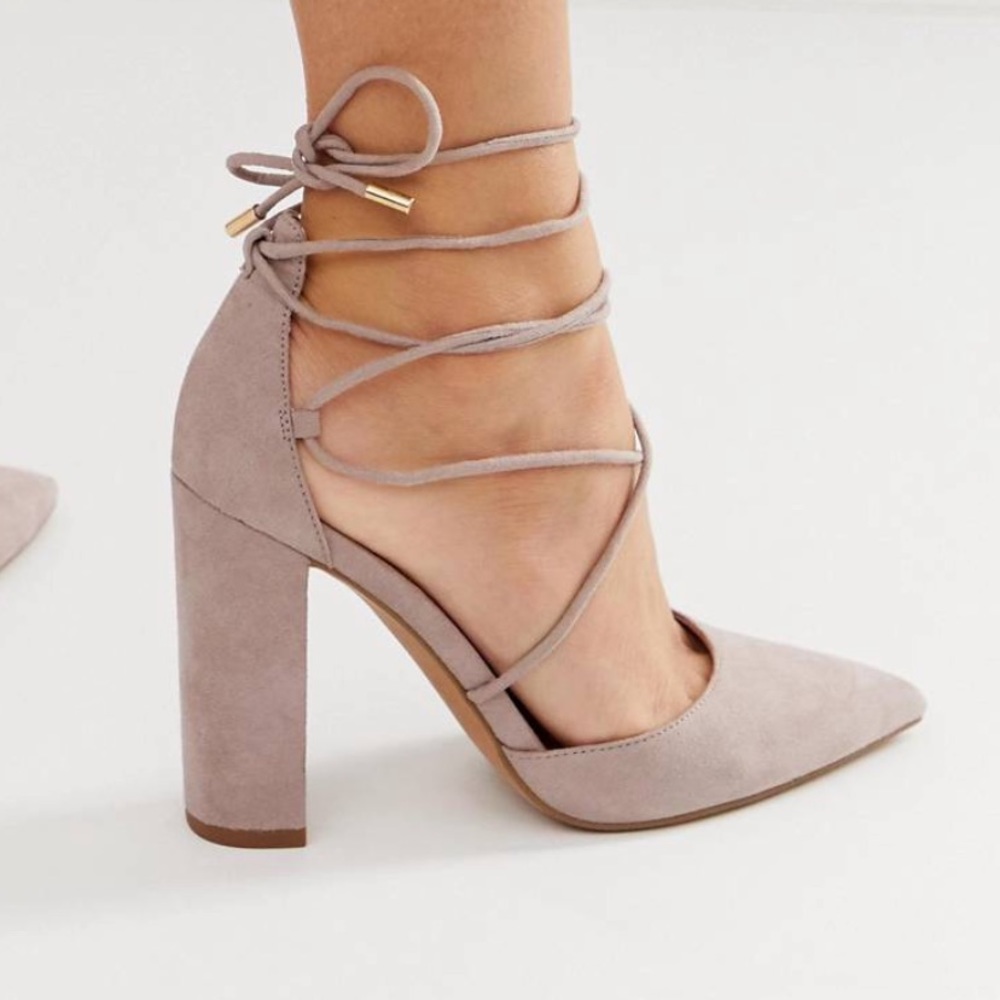 Taupe Block Heel